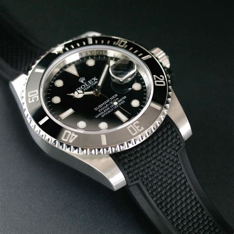 rolex rubber strap straight end submariner